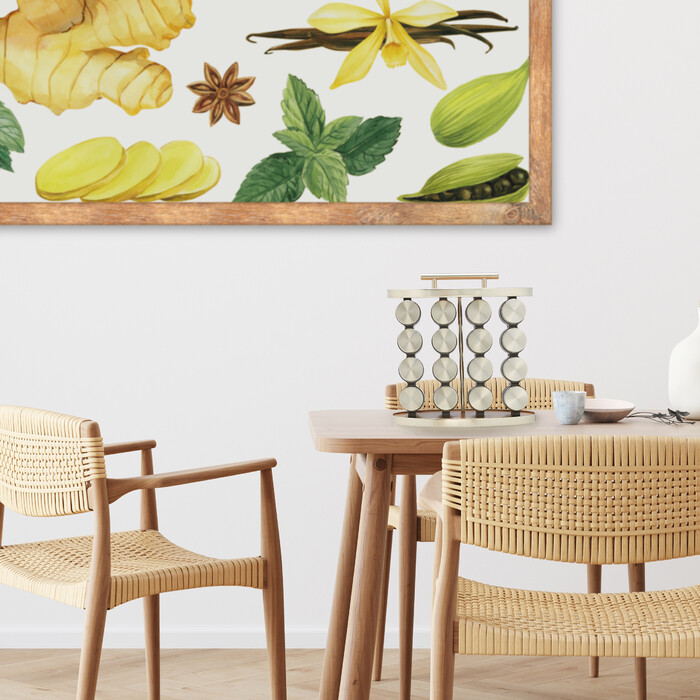 Relaxdays Tragbarer Gewürzständer mit 16 Gläsern
