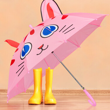 Relaxdays Kinder Regenschirm 'Katze'