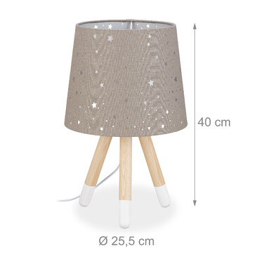 Relaxdays Tischlampe Kinderzimmer Sterne