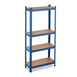 Relaxdays Schwerlastregal 150 cm blau