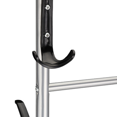 Relaxdays Silberne Garderobe mit Rollen