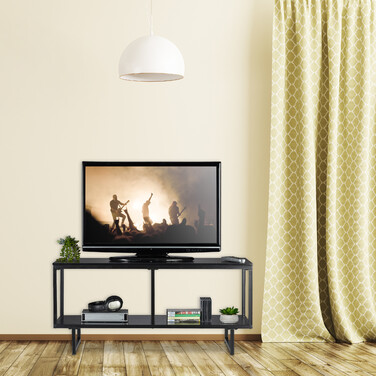 Relaxdays TV Lowboard MDF in Schwarz