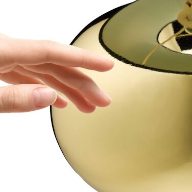 Relaxdays Touch-Nachttischlampe, dimmbar, 3 Stufen, E14, 28x18 cm, Gold