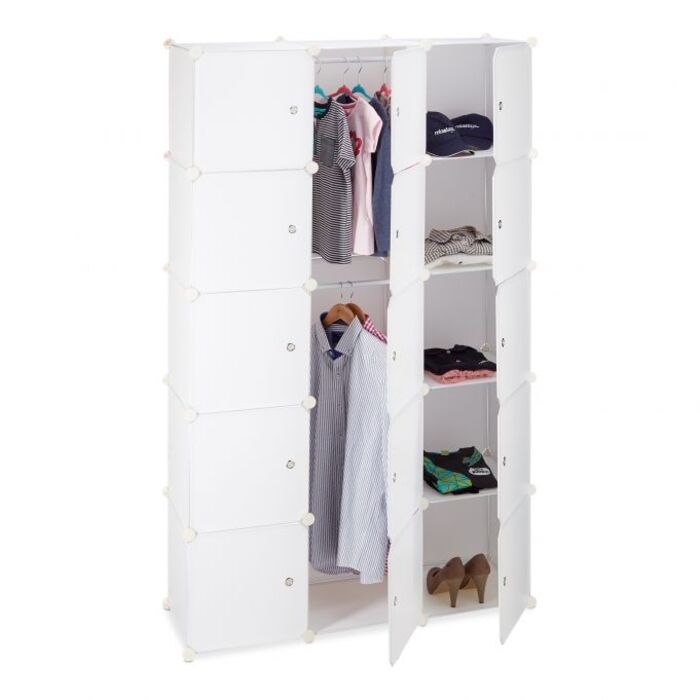 Relaxdays Regalsystem Kleiderschrank 11 Fächer