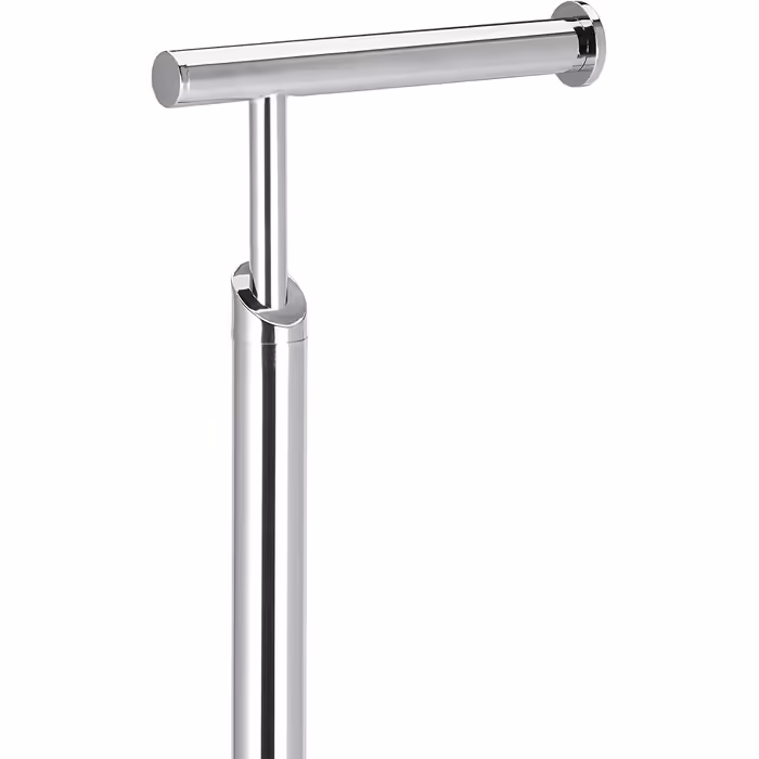 Relaxdays Toilettenpapierhalter stehend PAGNONI, Rollenhalter Toilettenpapier, 4 Ersatzrollen, HBT 71x20x20 cm, silber