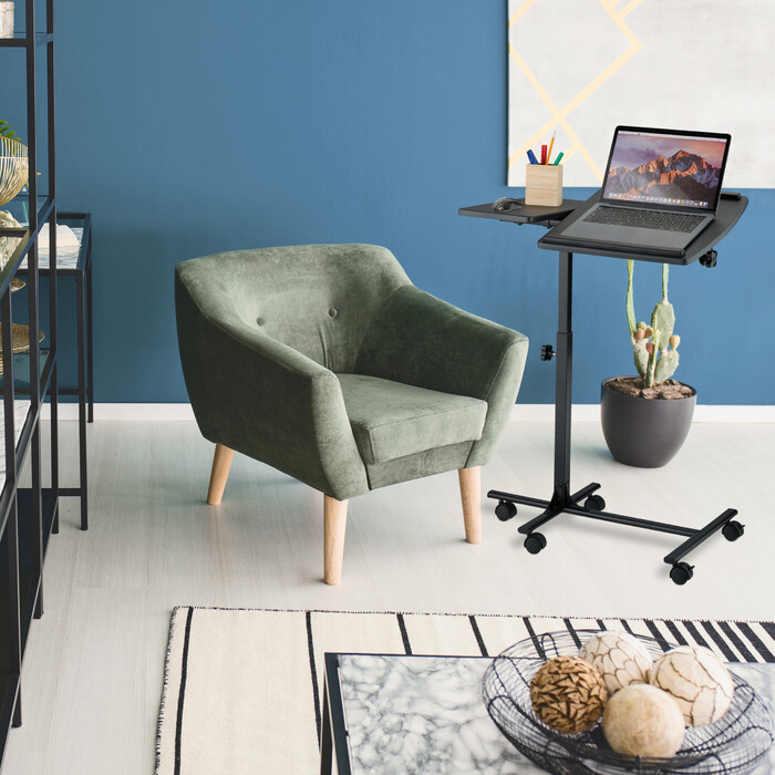 Relaxdays Laptoptisch höhenverstellbar mit Rollen