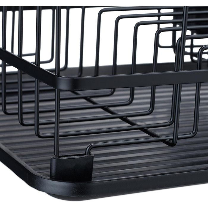 Relaxdays Geschirrtrockner, HBT: 15x42,5x32 cm, schwarz (60 Zeichen)