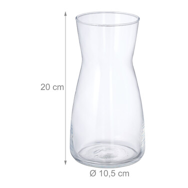 Relaxdays Blumenvase aus Glas
