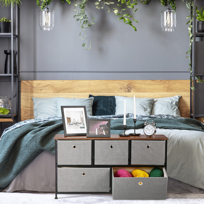 Relaxdays Kommode mit 5 Schubladen