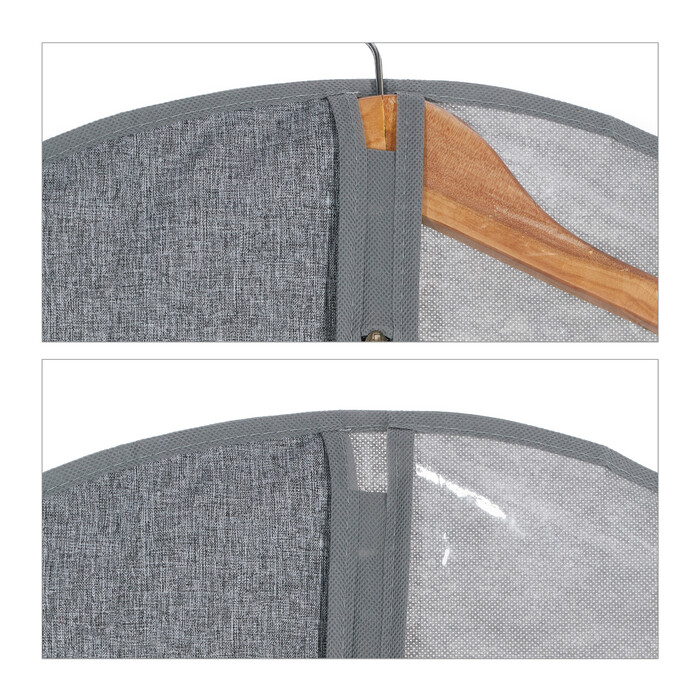 Relaxdays Kleidersack 3er Set - 135 x 58 cm