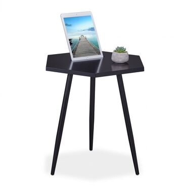 Relaxdays Beistelltisch mit Tablet Halter