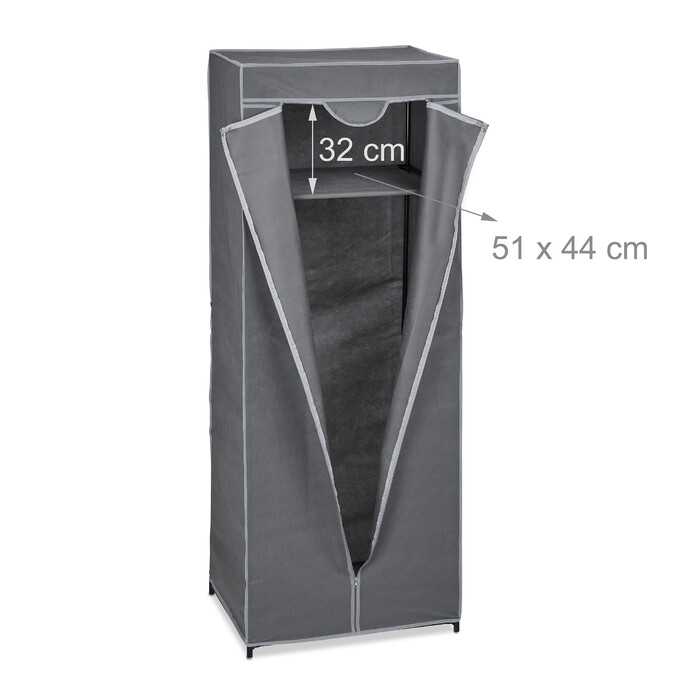 Relaxdays Stoffschrank mit Kleiderstange