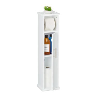 Relaxdays Weißer Toilettenpapierhalter stehend