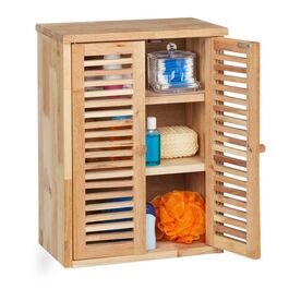Relaxdays Schmaler Hängeschrank aus Walnuss