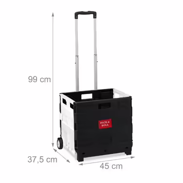 Relaxdays Einkaufstrolley klappbar mit Rollen