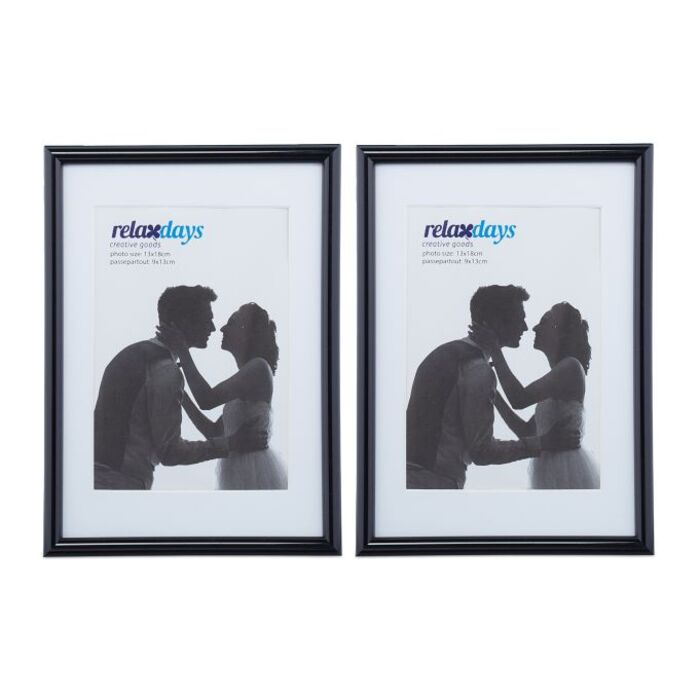 Relaxdays Bilderrahmen 2er Set 13 x 18 cm