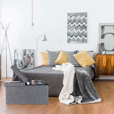 Relaxdays Sitzbank mit klappbarem Deckel