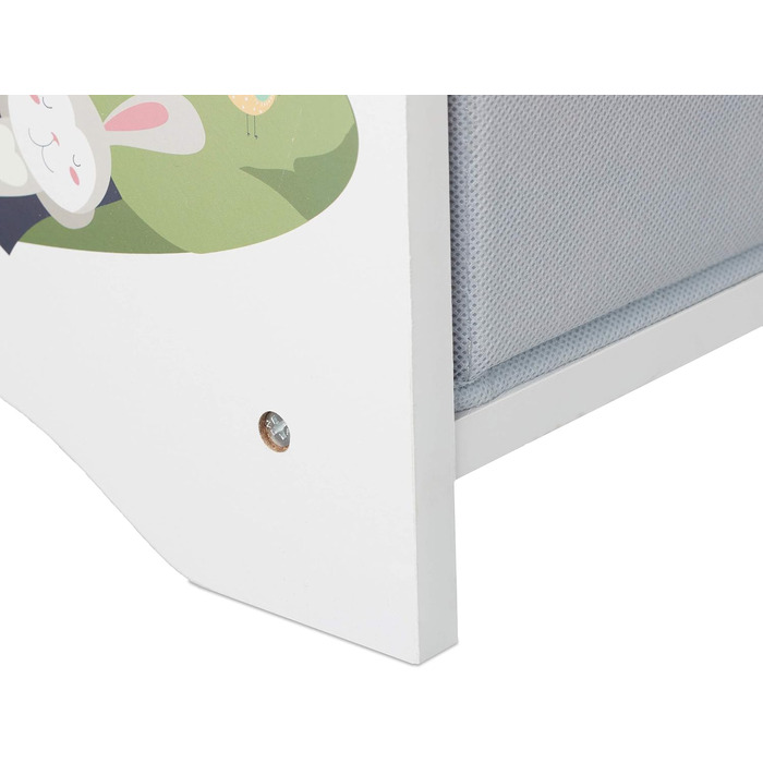 Relaxdays Kinderregal, 4 Boxen,  Motiv, Spielzeug Aufbewahrung, Kinderzimmer HxBxT 98 x 82,5 x 30 cm, bunt (Lagerfeuer)