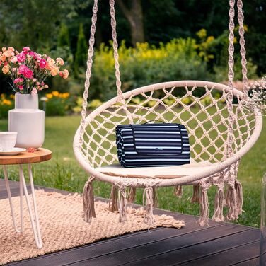 Relaxdays XXL Picknickdecke, 200x300 cm, isoliert, wasserdicht, gestreifte Fleece Stranddecke, weich, Tragegriff, bunt