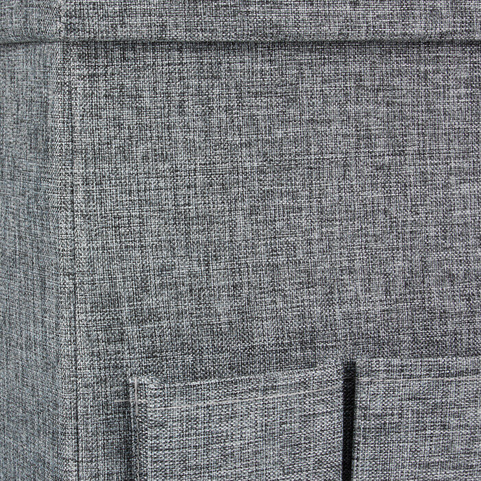 Relaxdays Faltbarer Sitzhocker mit Taschen Leinen
