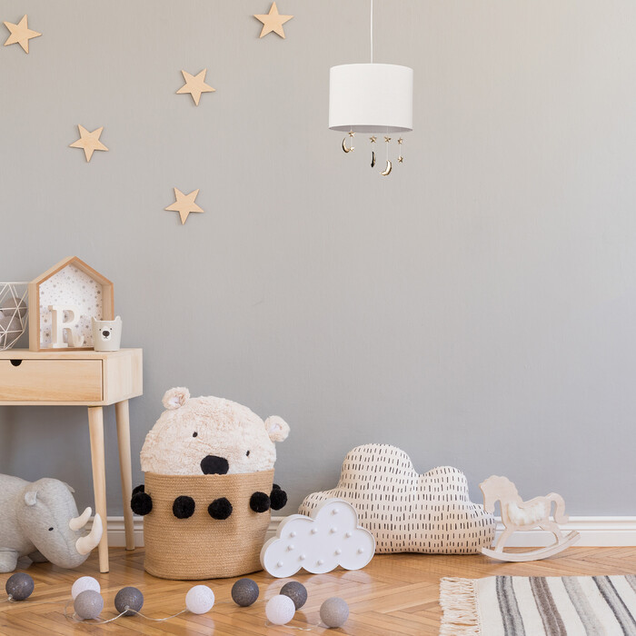 Relaxdays Hängelampe Kinderzimmer Monde & Sterne