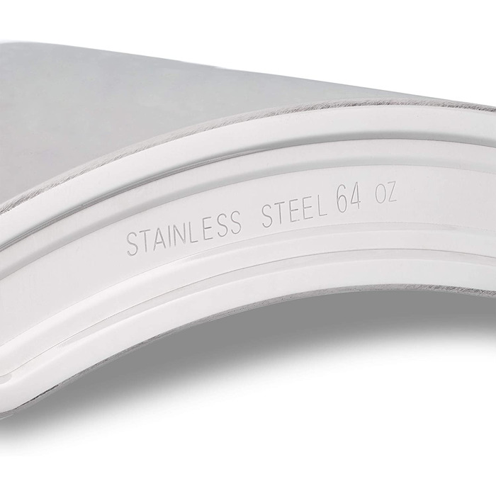 Relaxdays Flachmann XXL aus Edelstahl, Riesen Flachmann mit 1,8l Fassungsvolumen, klassisches Flachmann-Design, silber