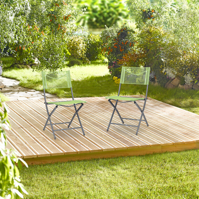 Relaxdays Klappbarer Gartenstuhl 2er Set grün