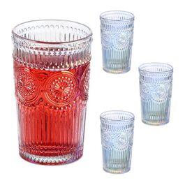 Relaxdays Trinkgläser Vintage 4er Set