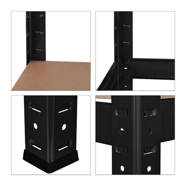 Relaxdays Schwerlastregal 1325 kg schwarz