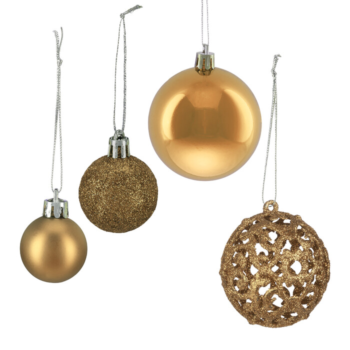 Relaxdays Weihnachtskugeln im 50er Set
