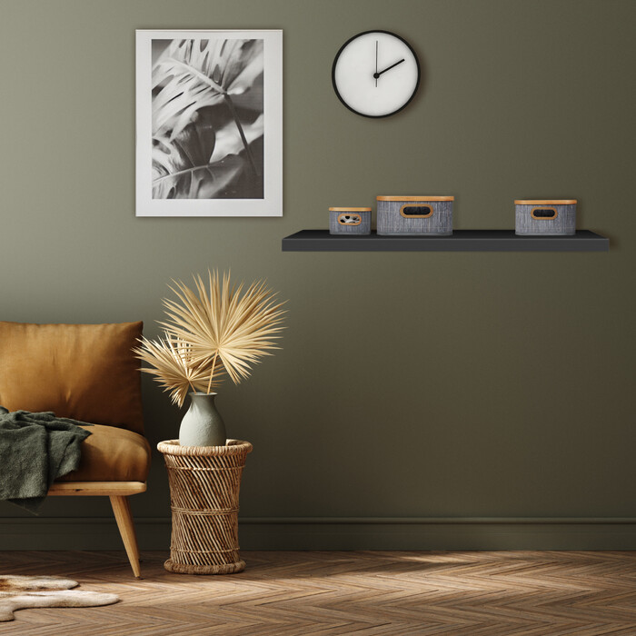Relaxdays Grauer Aufbewahrungskorb im 3er Set