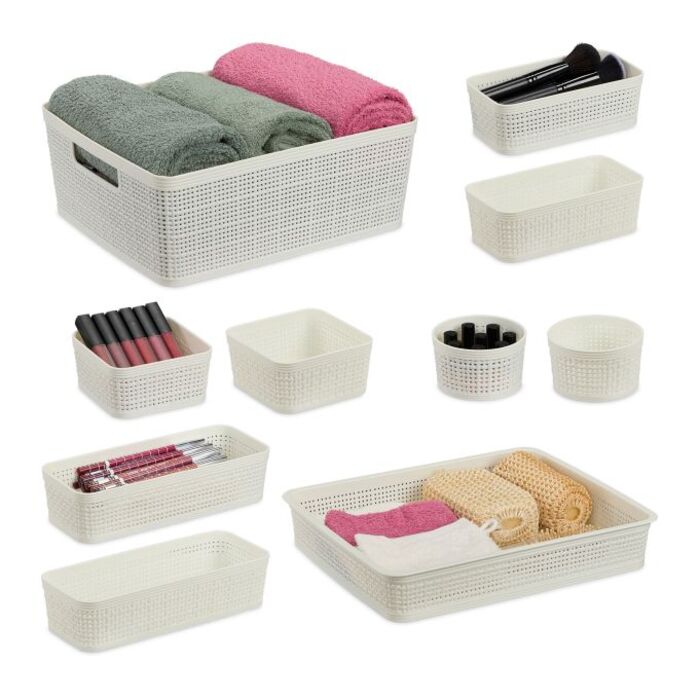 Relaxdays Schubladen Organizer im 10-tlg. Set