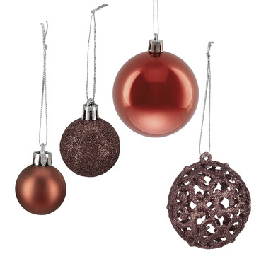 Relaxdays Weihnachtskugeln im 50er Set