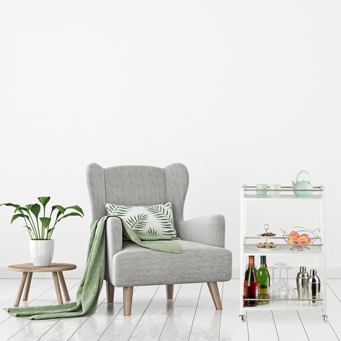 Relaxdays Servierwagen mit 3 Ablagen