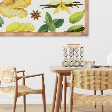 Relaxdays Tragbarer Gewürzständer mit 16 Gläsern