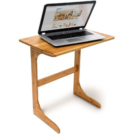 Relaxdays Laptoptisch Bambus H x B x T: ca. 62,5 x 60 x 40 cm Beistelltisch als auch als Notebook-Couchtisch aus Holz mit praktischer Ablage und optimaler Arbeitshöhe aus hochwertigem Bambus, natur