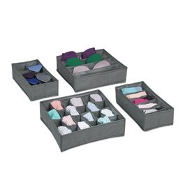 Relaxdays 4 tlg. Unterwäsche Organizer Set