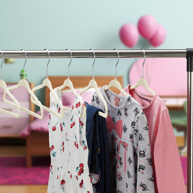 Relaxdays Kinderkleiderbügel Samt