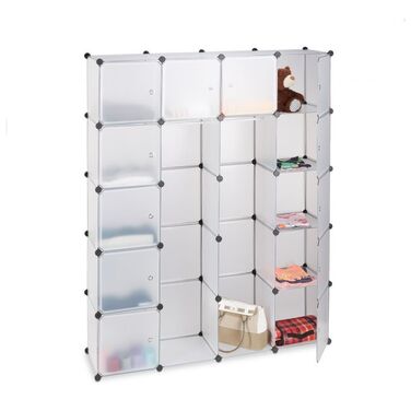 Relaxdays Kleiderschrank Stecksystem 14 Fächer