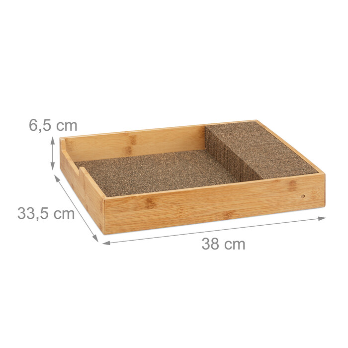 Relaxdays Messerhalter Bambus