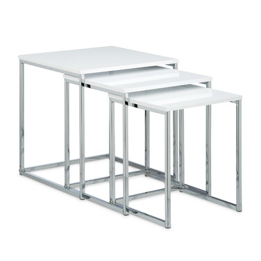 Relaxdays Beistelltische 3er Set Metallbeine