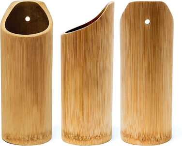 Relaxdays Küchenhelfer Set Bambus 7-tlg. 30cm lang, Kochlöffel, Holzlöffel, Pfannenwender (je 2), Salatzange, Gabel, Halter