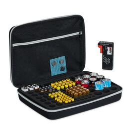 Relaxdays Batterie Koffer mit Tester