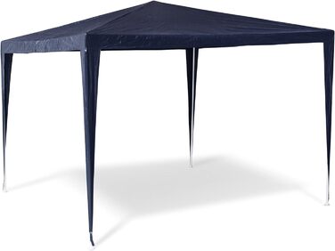 Relaxdays Pavillon Zelt HBT: 2,5 x 3 x 3 m Gartenpavillon mit quadratischer Fläche und Dach aus 100% PE Partyzelt für Festival oder Feier Pavilion mit Stahlgestell Pavillion, (Blau)