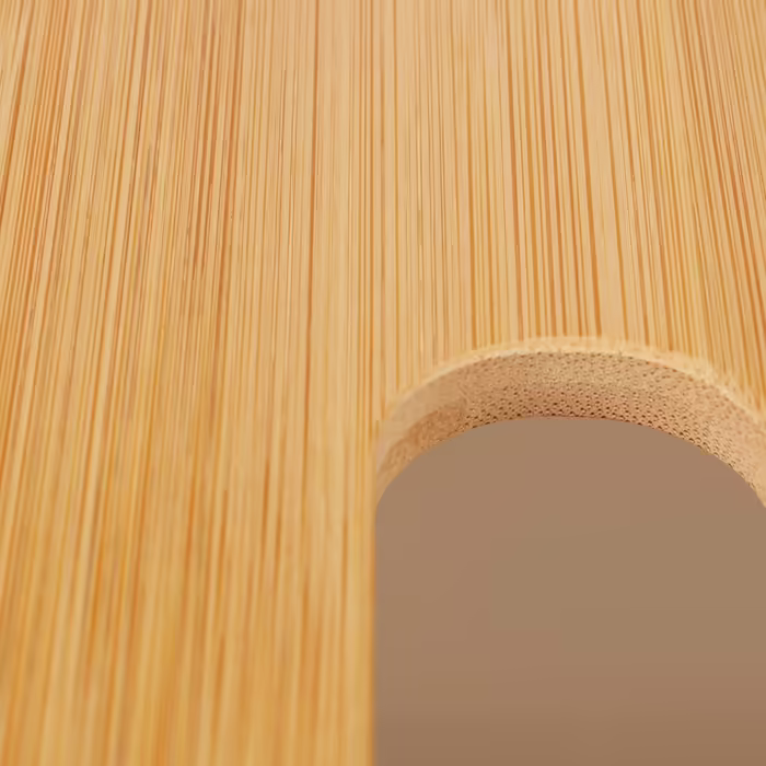 Tücherbox mit Bambusdeckel, fürs Bad, modernes Design, Kunststoff, 10x3x13 cm, weiß/Natur (4)