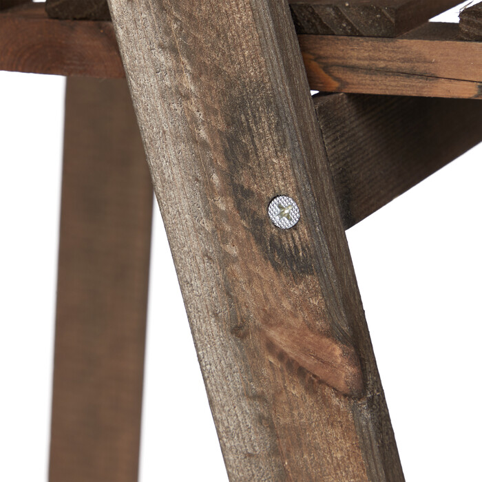 Relaxdays Blumentreppe Holz dunkelbraun