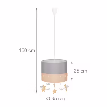Relaxdays Hängelampe Kinderzimmer Himmel