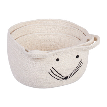 Relaxdays Aufbewahrungskorb 3er Set