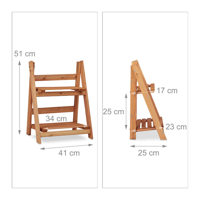Relaxdays Blumentreppe aus Holz