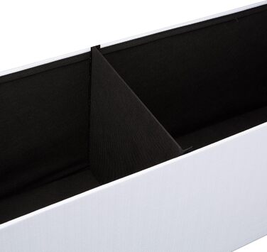 Relaxdays Faltbare Sitzbank XXL, Sitzcube mit Stauraum, Leinen, 38x114x38 cm, Weiß